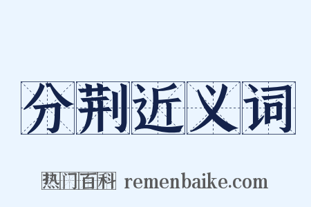 分荆近义词是什么意思的图片